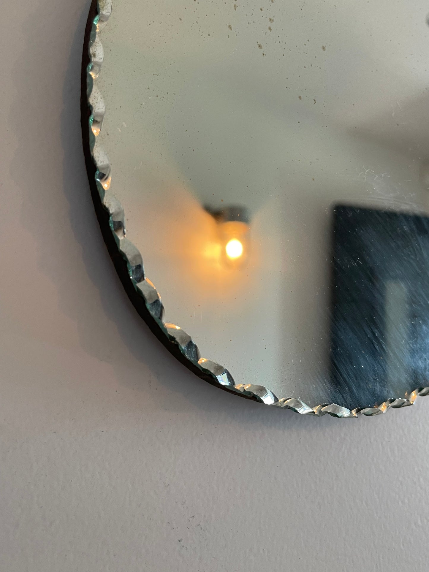 Vintage Butterfly mirror - Art Deco frameless beveled mirror shaped like a butterfly
