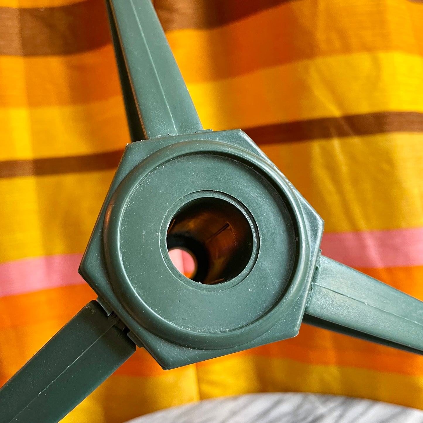 Vintage Christmas Tree Stand / green plastic collapsible Xmas tree