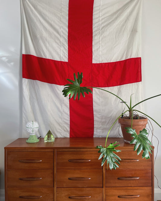 Vintage flag of England - old Saint Georg’s Cross flag - Guernsey flag