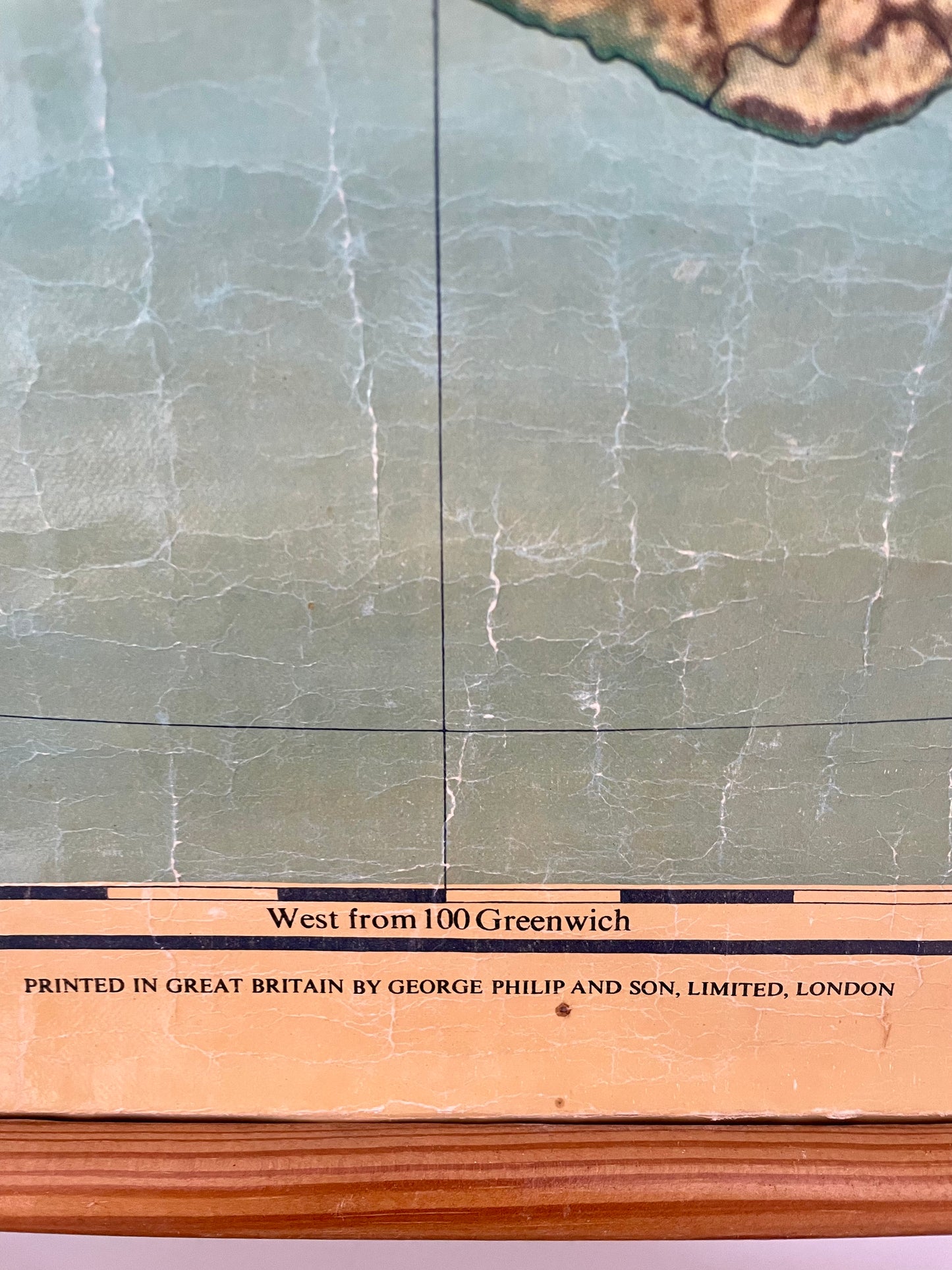 1962 large map of North America - vintage pull down canvas map of Canada USA Greenland Mexico