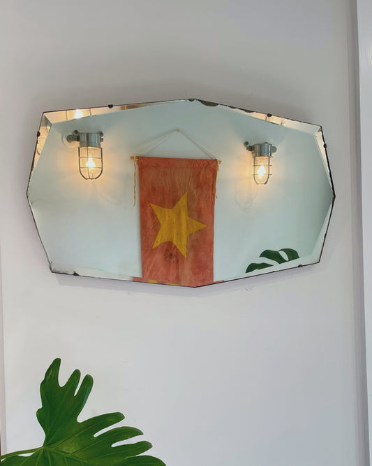 Large 27” wide Antique Art Deco mirror
