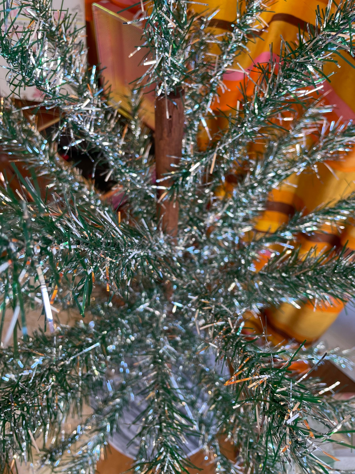 Good Vibes Tree - Authentic atomic aluminum Christmas tree / vintage tinsel tree