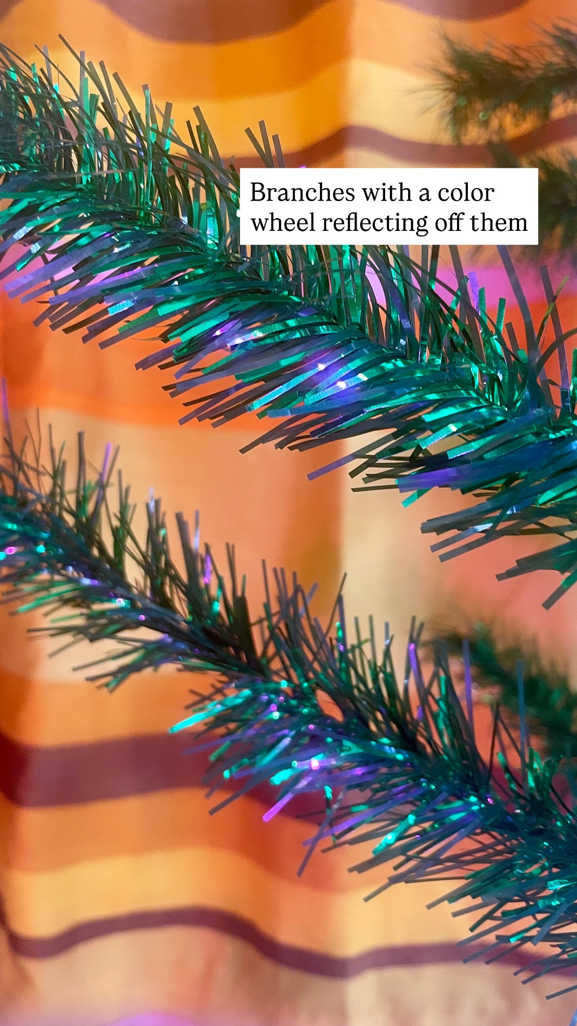 Authentic 6 foot vintage midcentury modern Christmas tree / vintage green tinsel tree