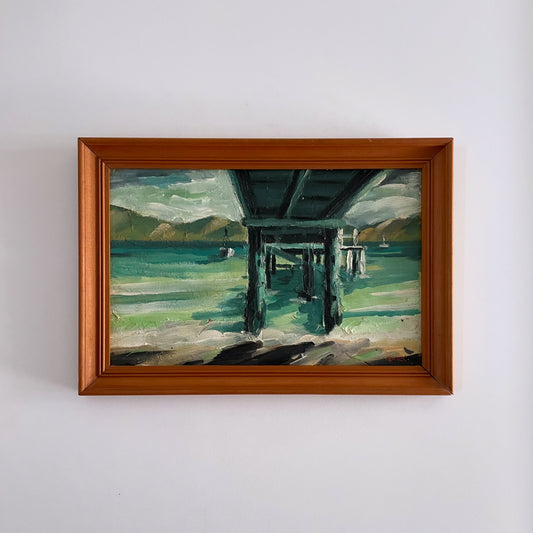 Sail Away - Original oil painting of Port Nelson - signed New Zealand ocean view artwork