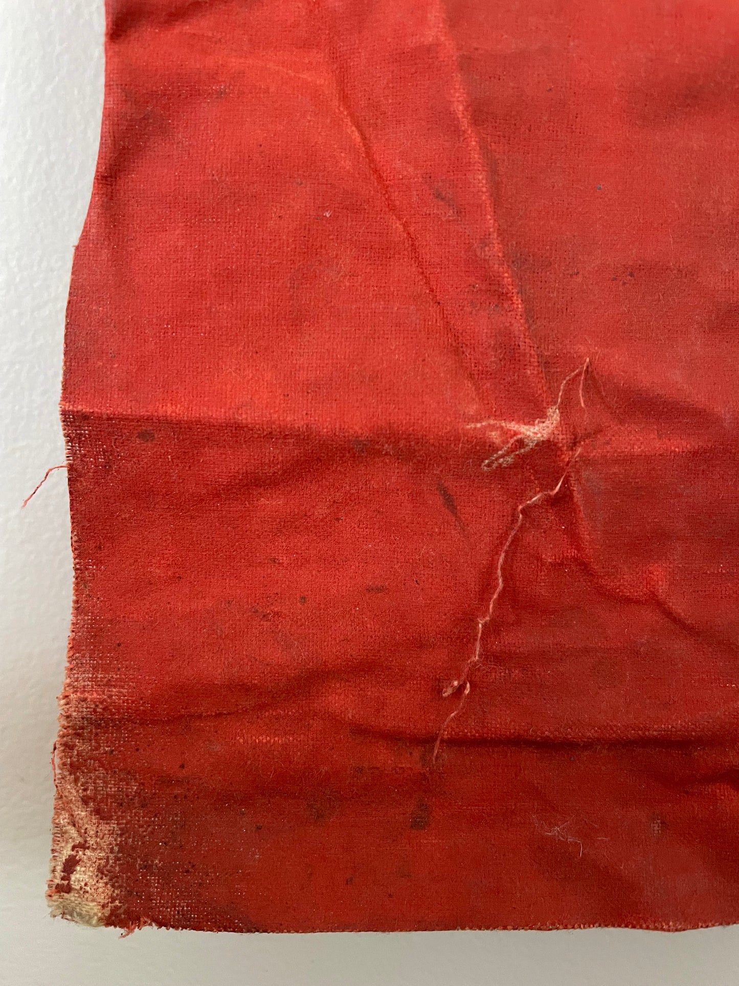 Antique painted parade flag - Australian Red Ensign Flag - vintage parade flag on pole