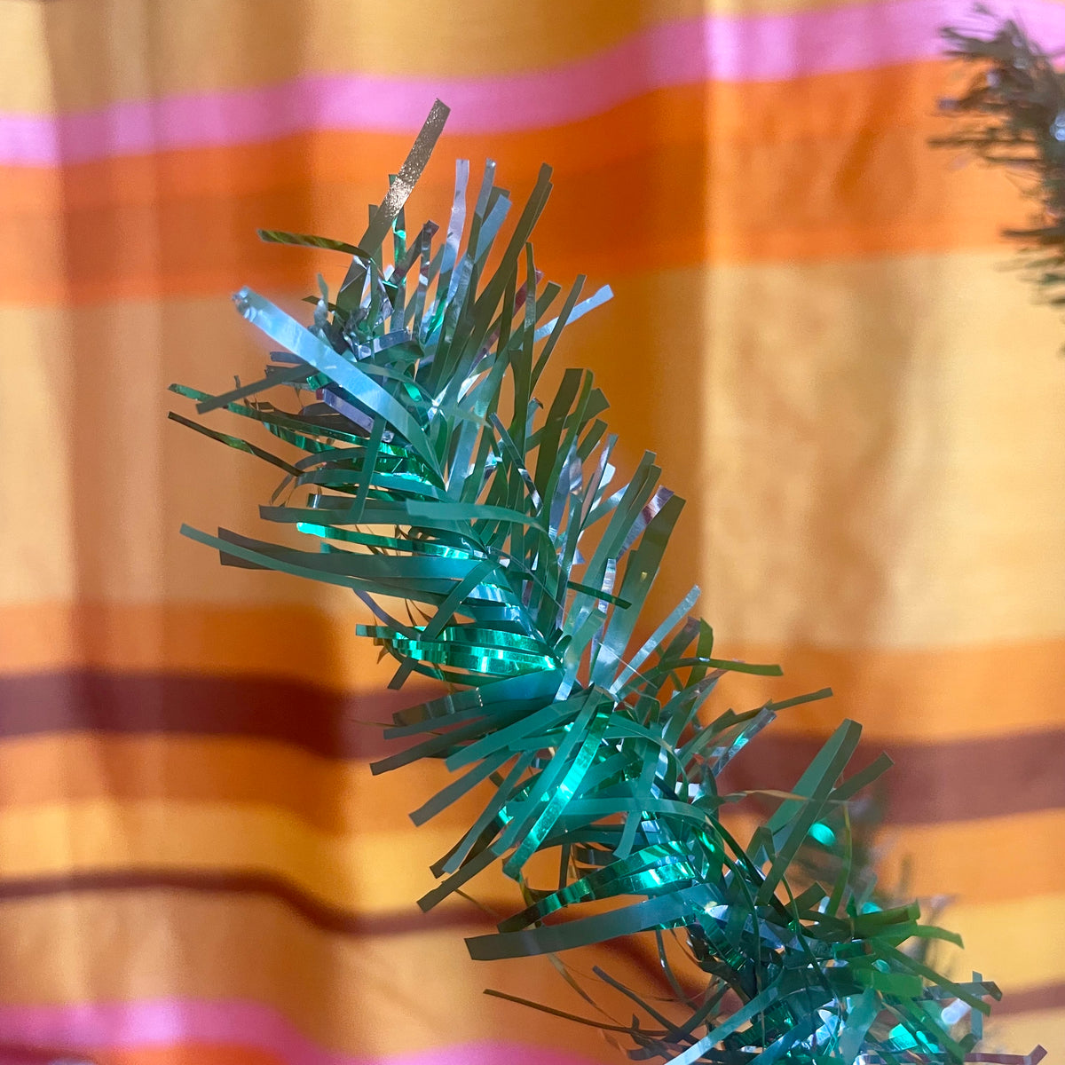 Authentic MCM vintage Christmas tree with original box / vintage artificial green tinsel tree
