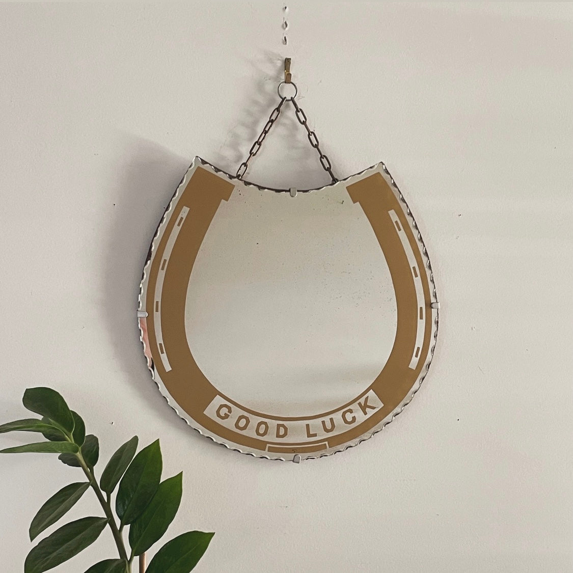 Good Luck, Babe - Horseshoe shaped vintage good luck mirror