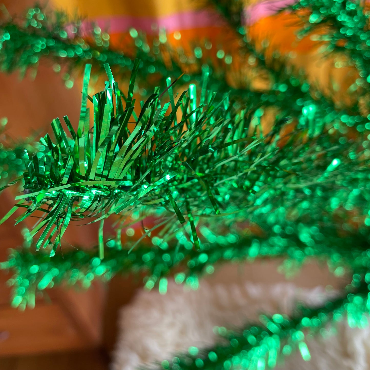 Candy Apple - 6 foot Shiny green vintage Christmas tree - midcentury modern aluminum Xmas tree