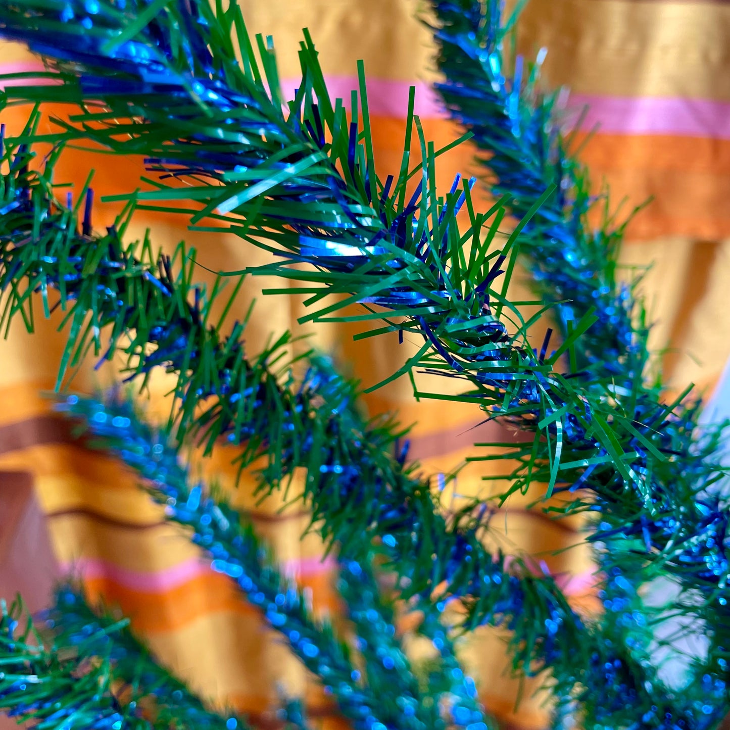 Paua Shell Tree - shiny blue and green MCM vintage Christmas tree - midcentury modern aluminum Xmas tree