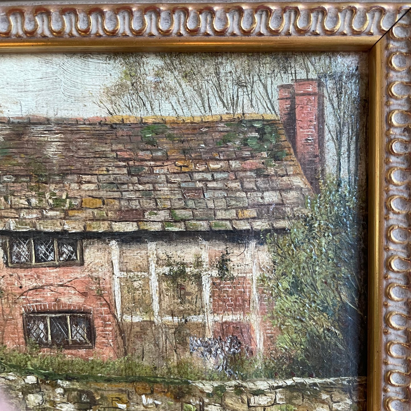 19th century oil painting of English countryside - signed Frederick William Leicester Hulk original artwork