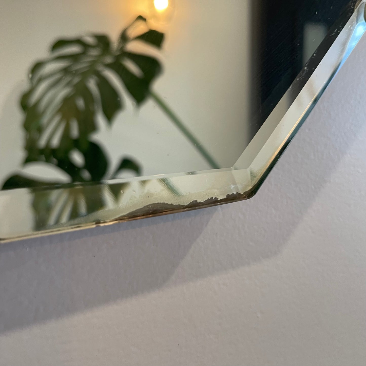 Vintage octagonal mirror