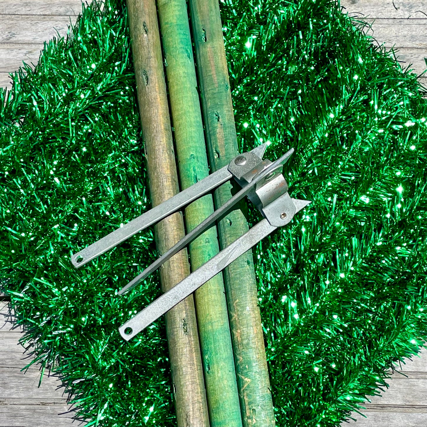 Candy Apple - 6 foot Shiny green vintage Christmas tree - midcentury modern aluminum Xmas tree