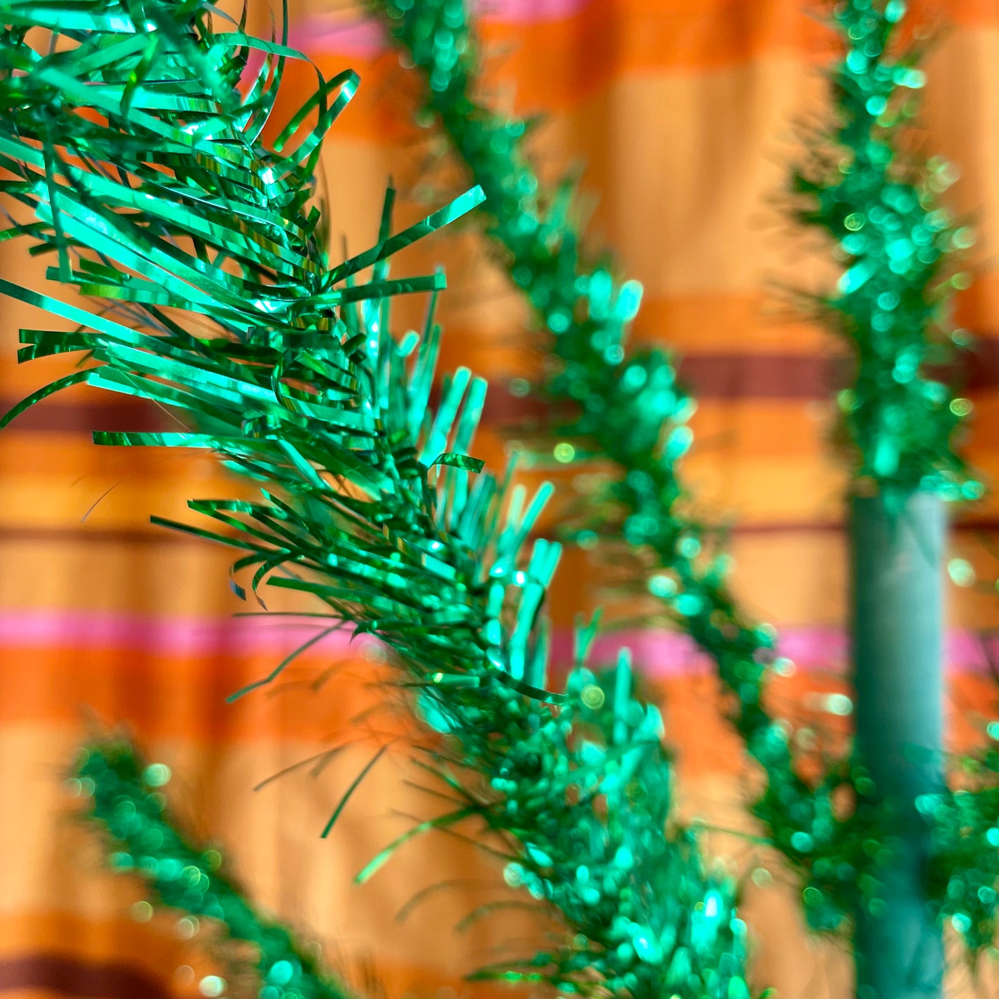 Candy Apple - 6 foot Shiny green vintage Christmas tree - midcentury modern aluminum Xmas tree