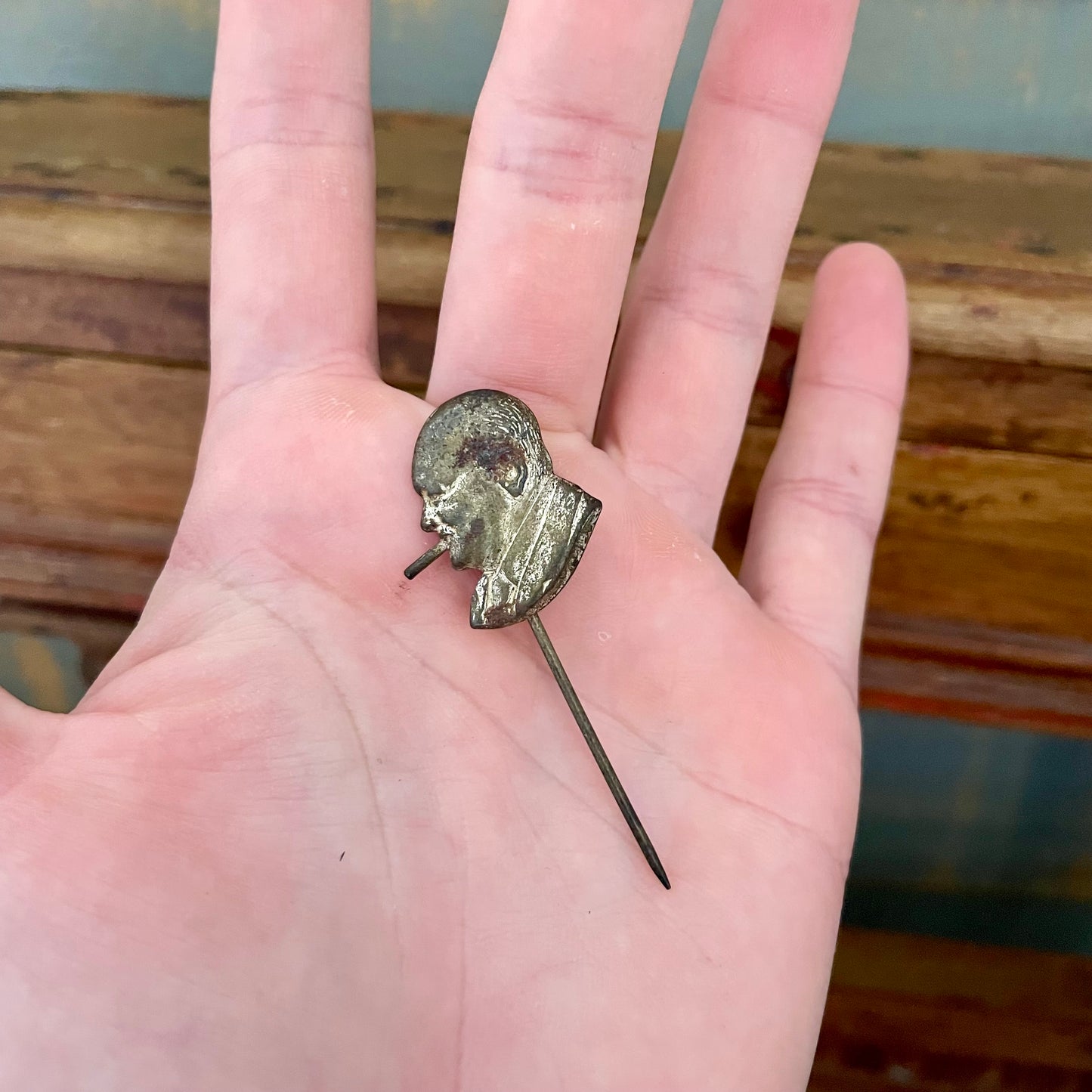 WWII Winston Churchill stick pin