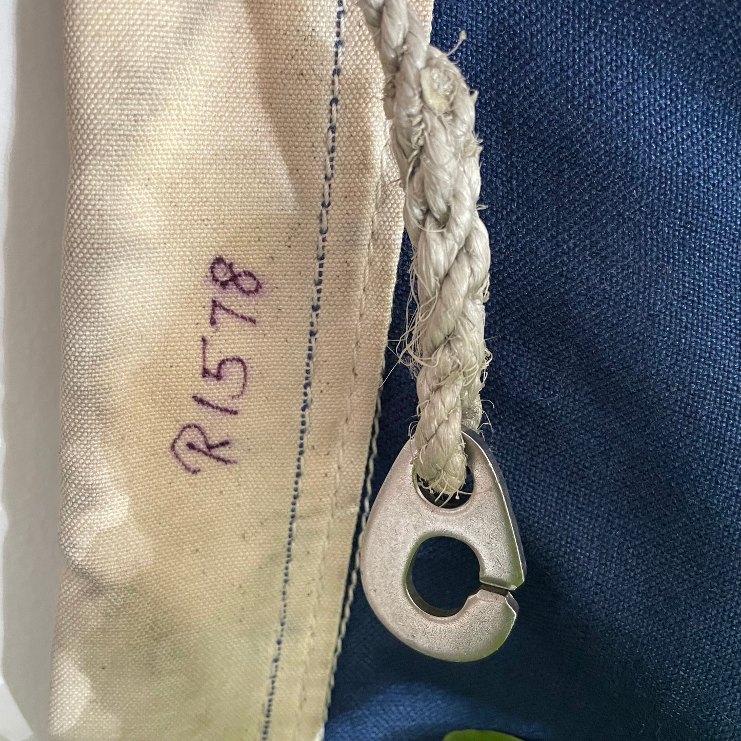 NZ post office flag - large wool and cotton stitched vintage New Zealand post flag