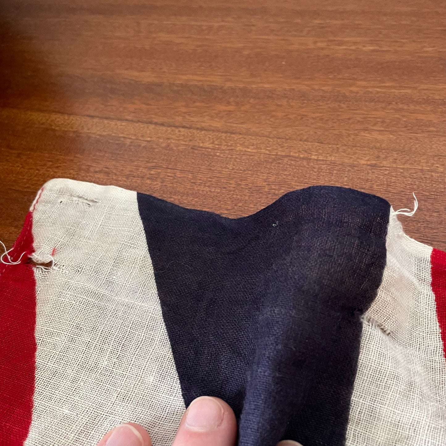 Antique Union Jack parade flag - vintage printed cotton United Kingdom flag