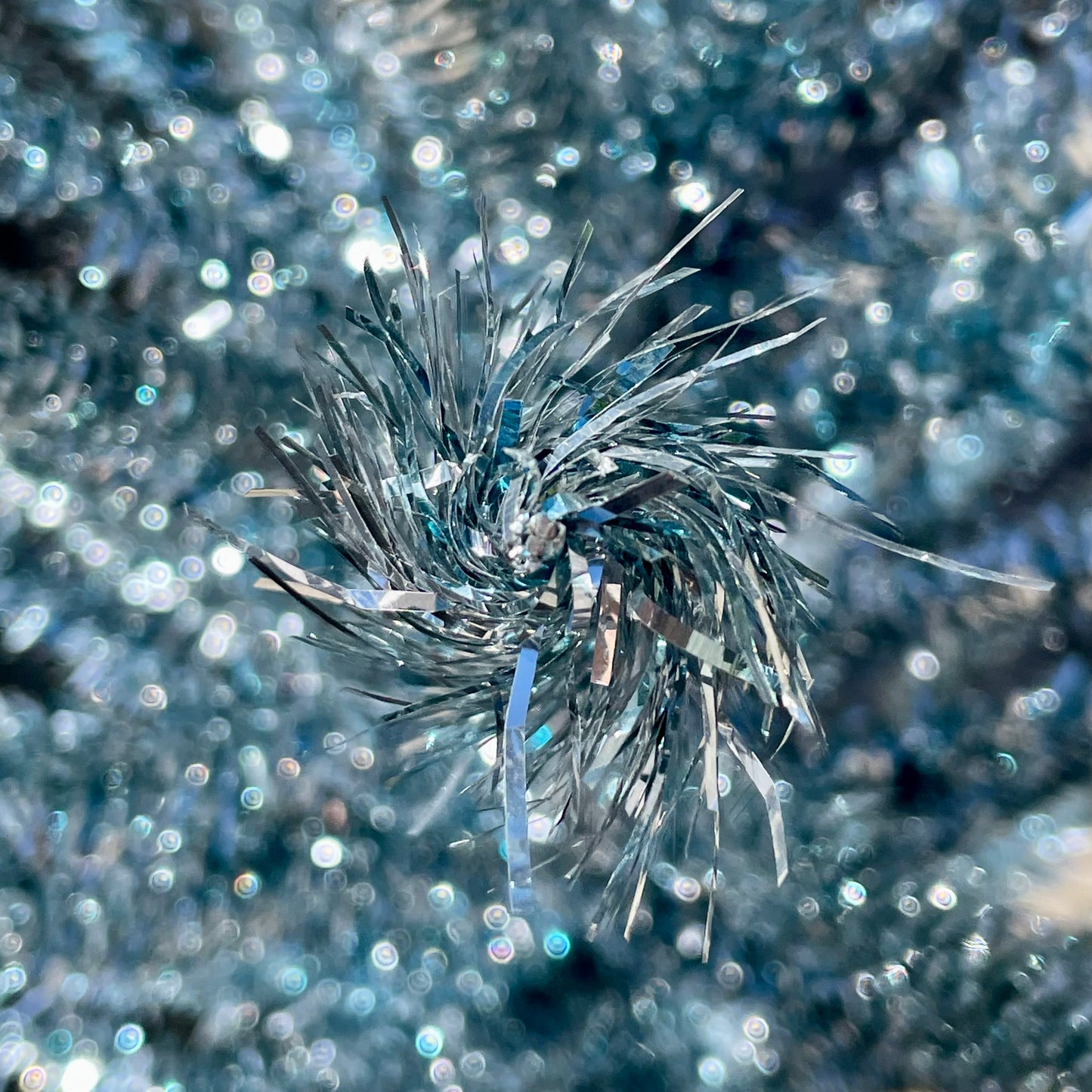 Cinderella Tree - vintage blue and silver aluminum Christmas tree / midcentury modern Xmas tree