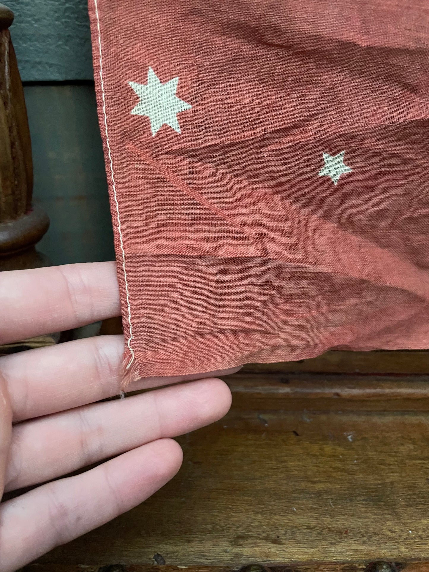 Small antique cotton Australian Red Ensign Flag - vintage parade flag