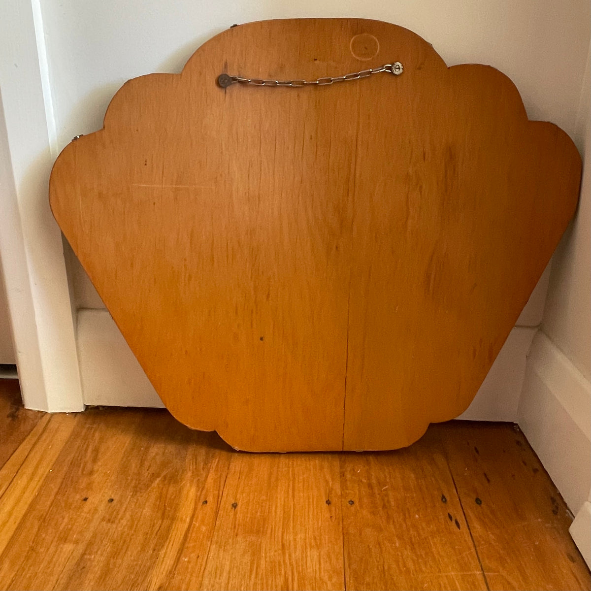 The Seashell Mirror - Vintage frameless mirror with tiered scalloped panels