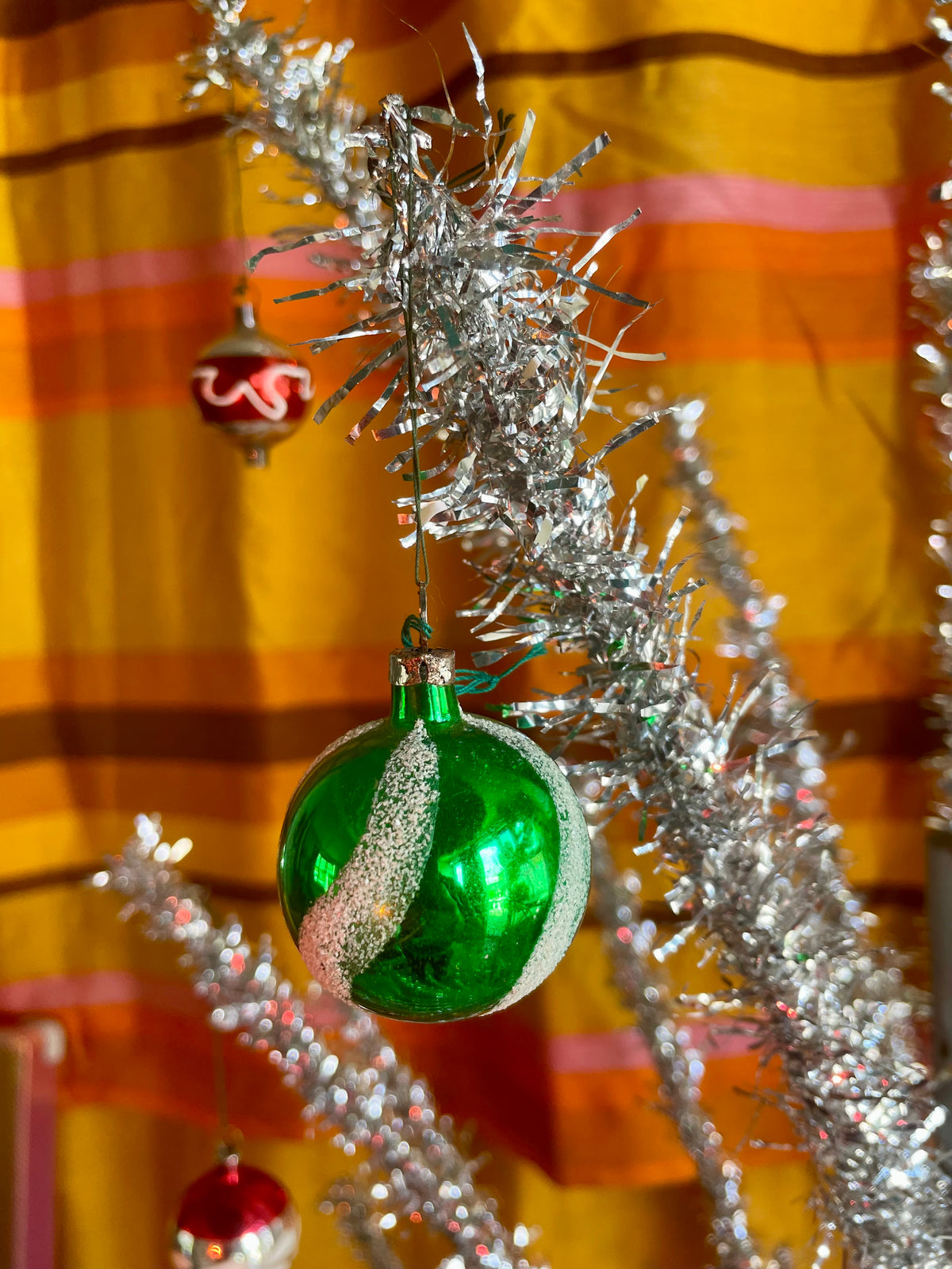 1960s Midcentury Modern metallic silver Christmas tree - 4 foot