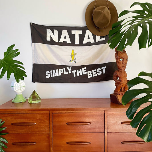 Rare vintage South Africa NATAL rugby team flag - Banana Boys Simply the Best