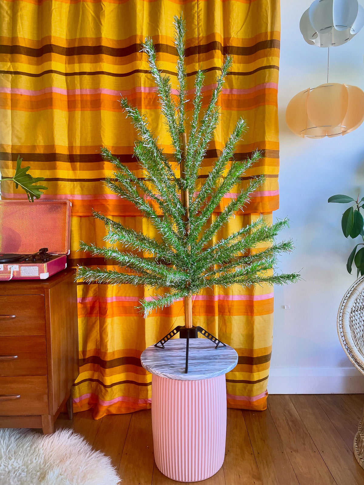 Mojito Tree - Authentic vintage midcentury modern Christmas tree / vintage tinsel tree