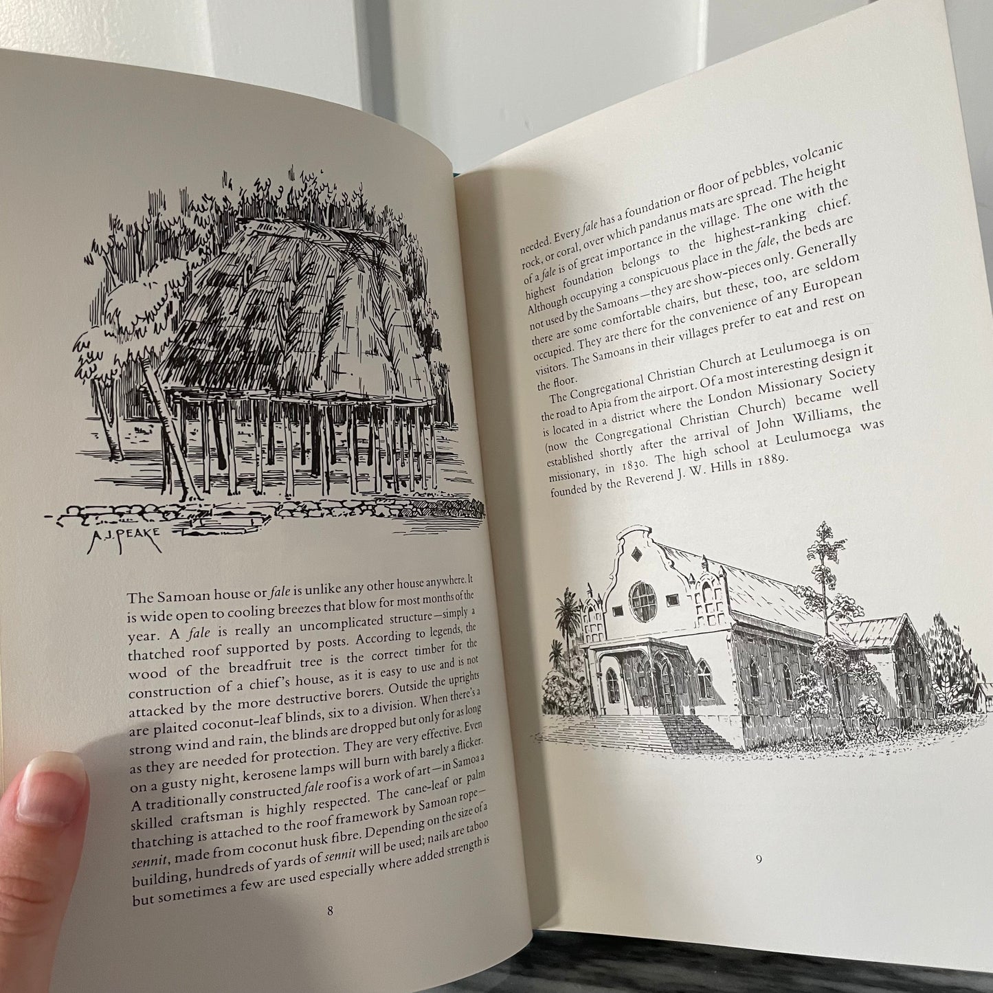 First edition 1979 Samoa Sketchbook by Hamilton Nelson Eustis and illustrated by A.J. Peake