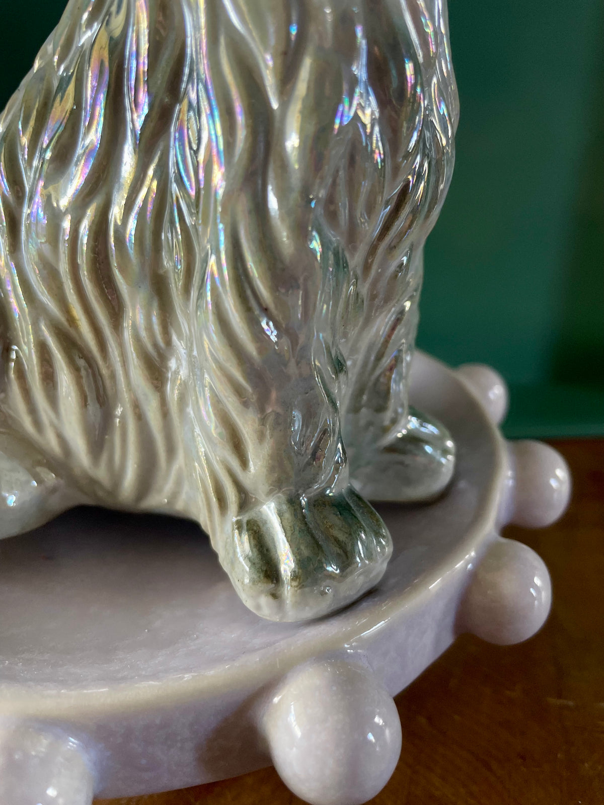 Vintage lusterware Scottish Terrier dog figurine - Scottie dog statuette