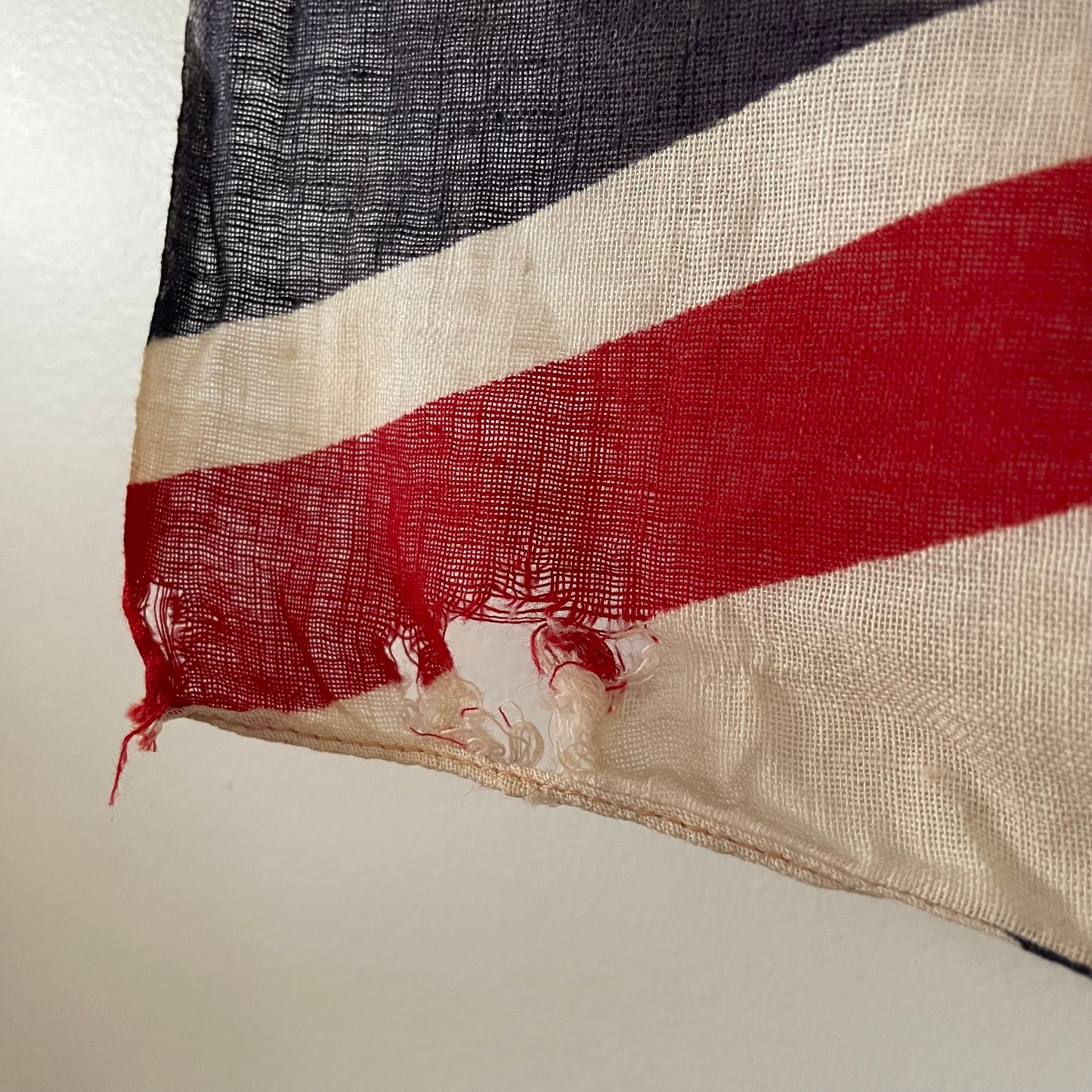 Antique Union Jack parade flag - vintage printed cotton United Kingdom flag