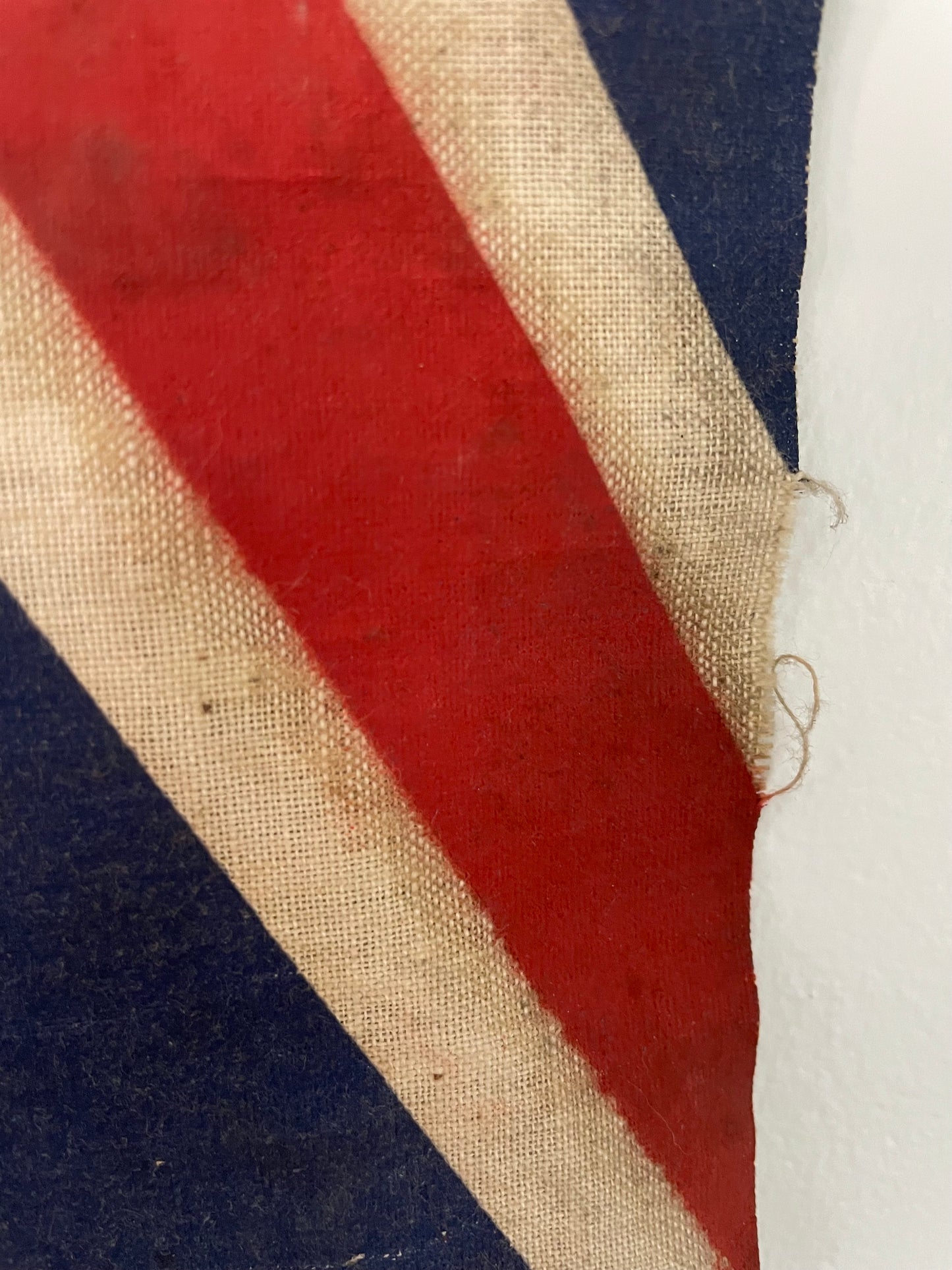 Antique painted parade flag - Australian Red Ensign Flag - vintage parade flag on pole