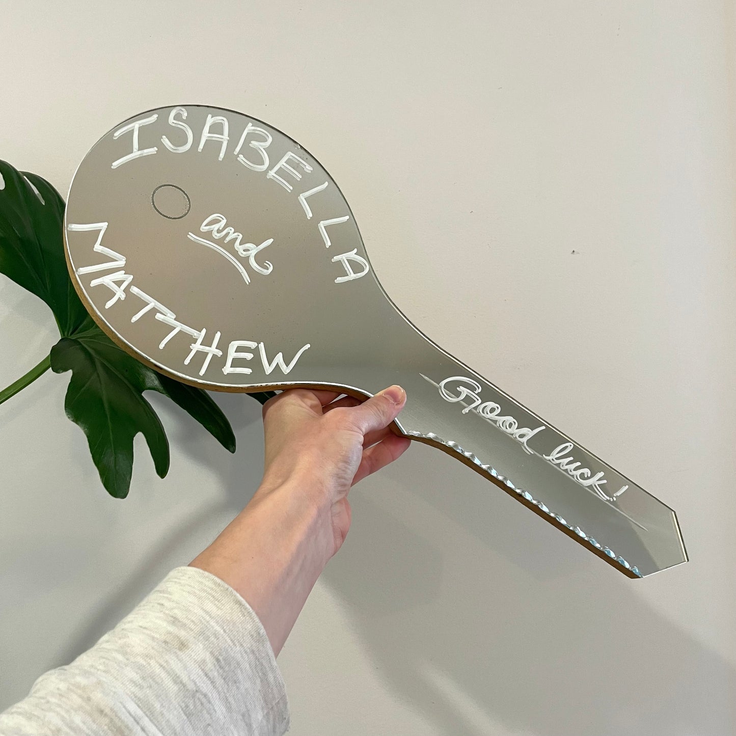 Key mirror - Midcentury modern mirror in key shape