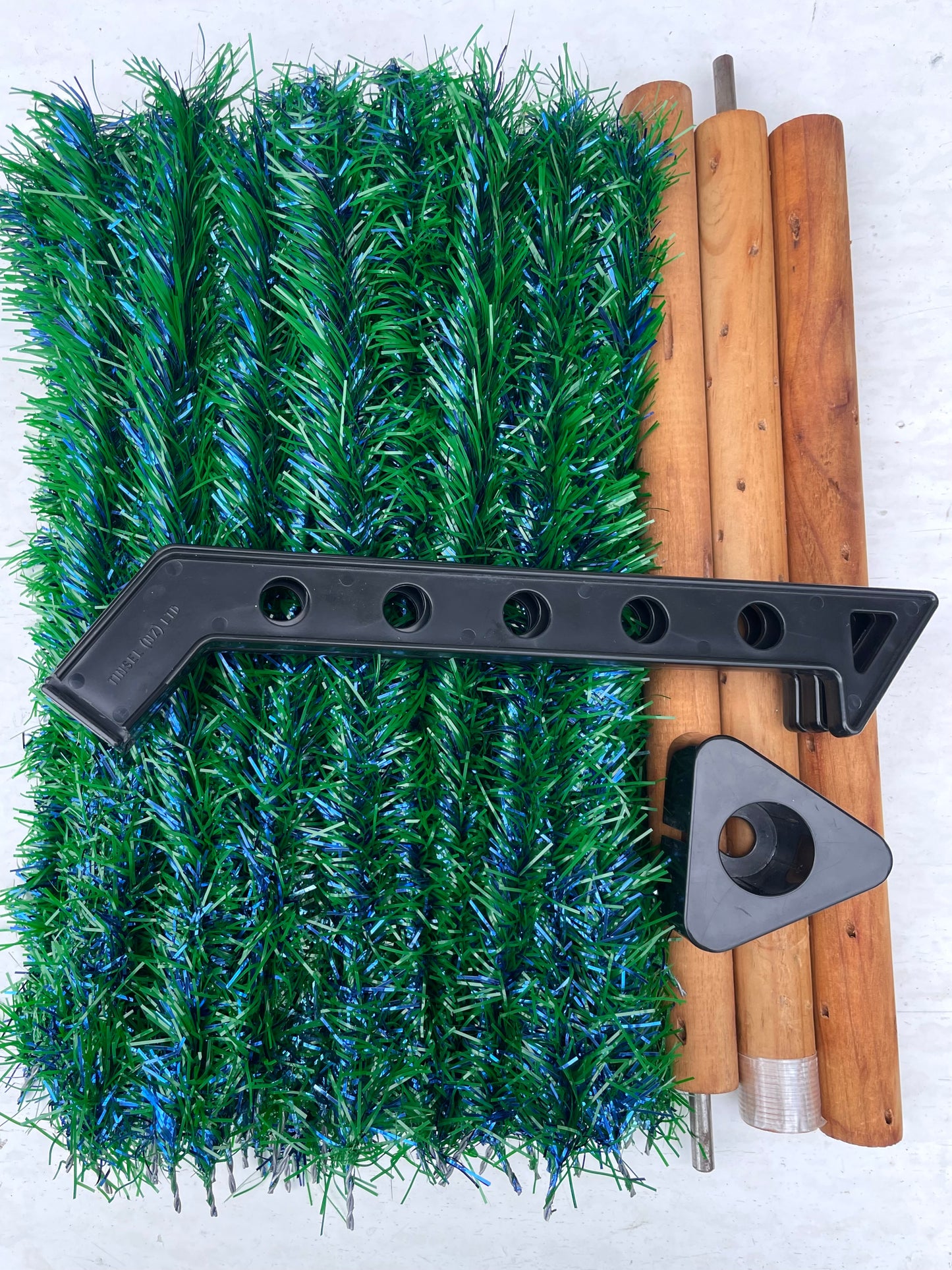 Paua Shell Tree - shiny blue and green MCM vintage Christmas tree - midcentury modern aluminum Xmas tree