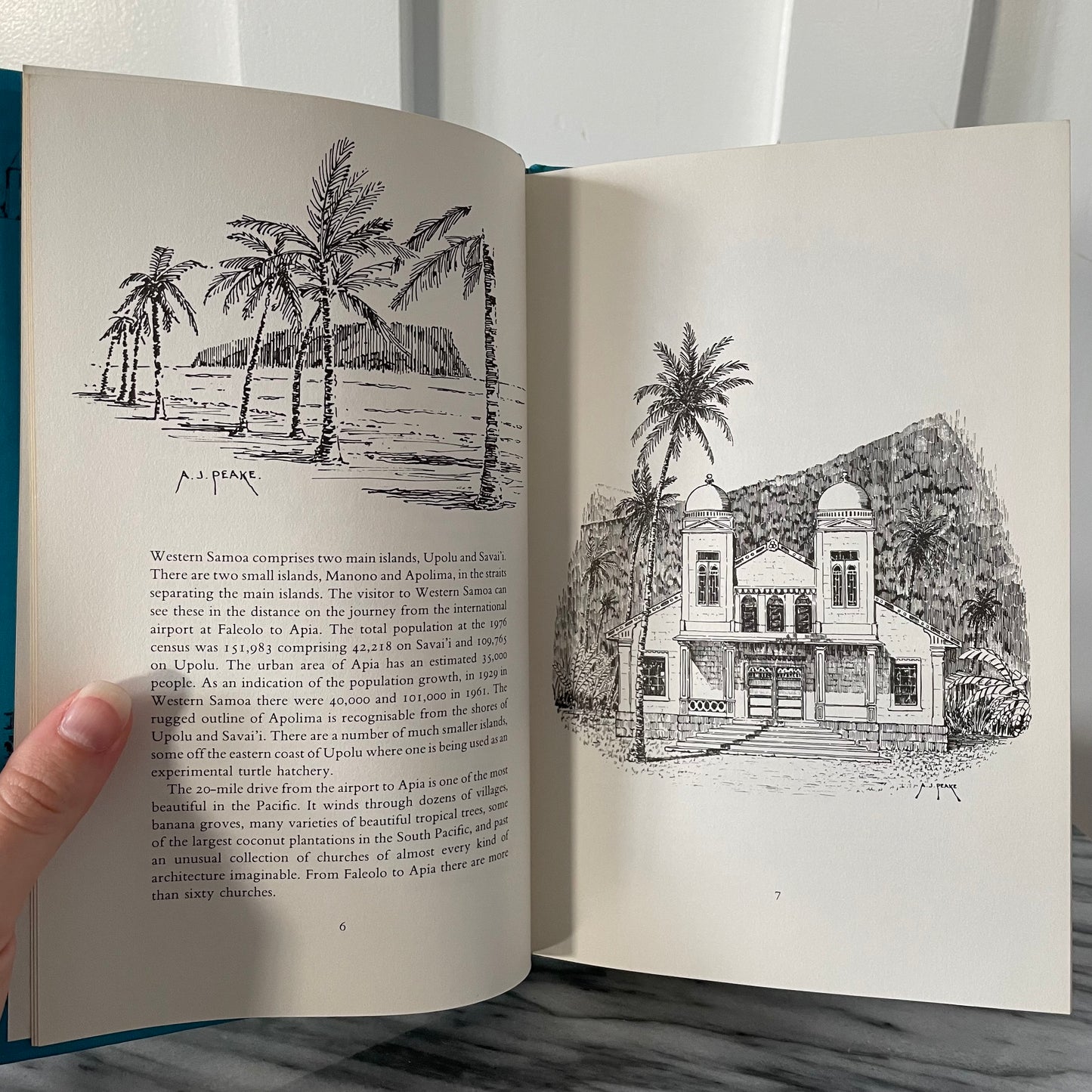 First edition 1979 Samoa Sketchbook by Hamilton Nelson Eustis and illustrated by A.J. Peake