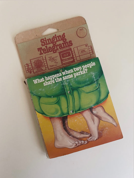 Singing Telegram cassette tape - 1982 dead-stock novelty adult gag gift