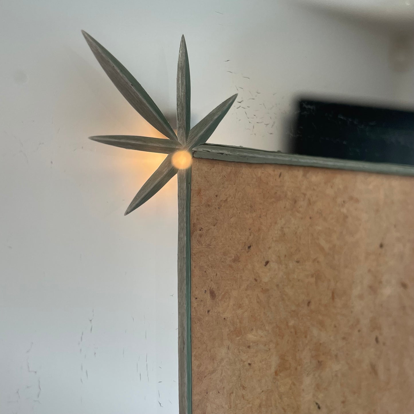 Art Deco mirror frame - vintage hanging picture frame with mirror surround