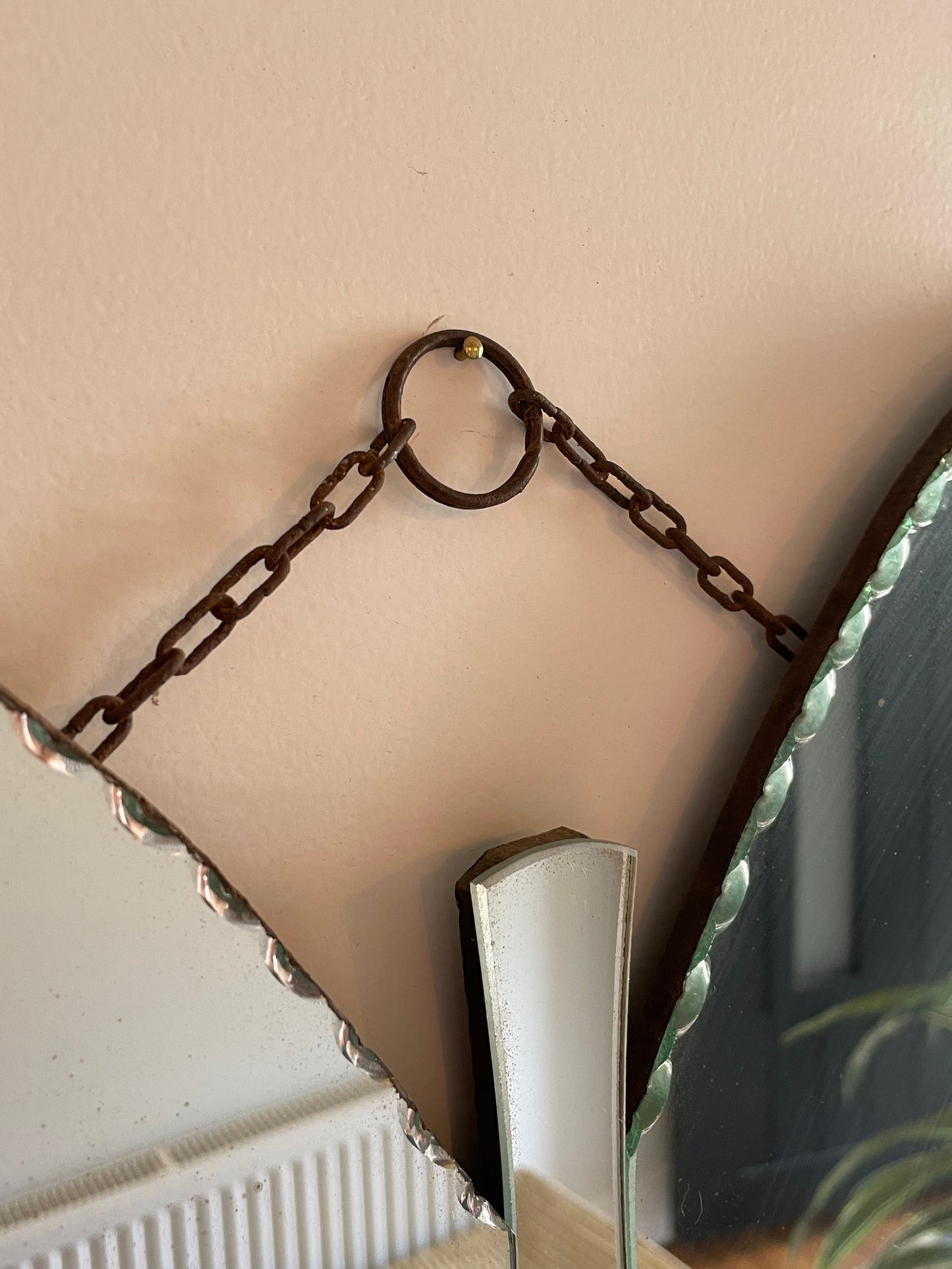 Vintage Butterfly mirror - Art Deco frameless beveled mirror shaped like a butterfly