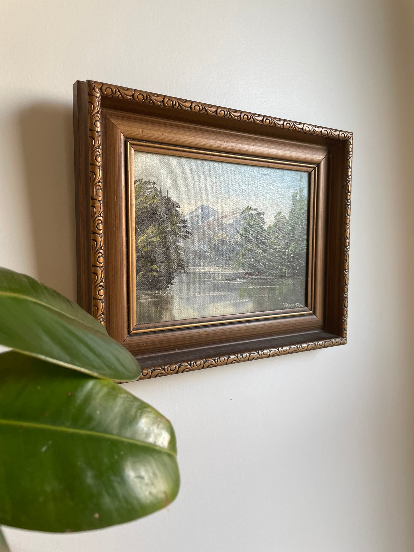 Original signed oil painting of Lake Moeraki in Haast, New Zealand