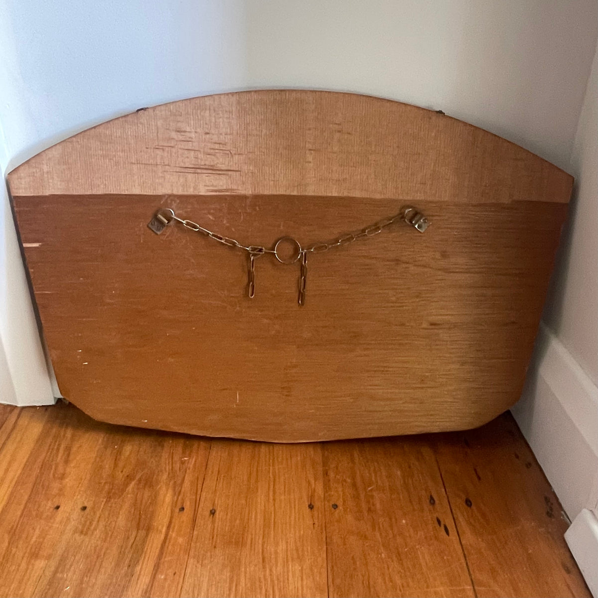 1930s antique art deco frameless mirror