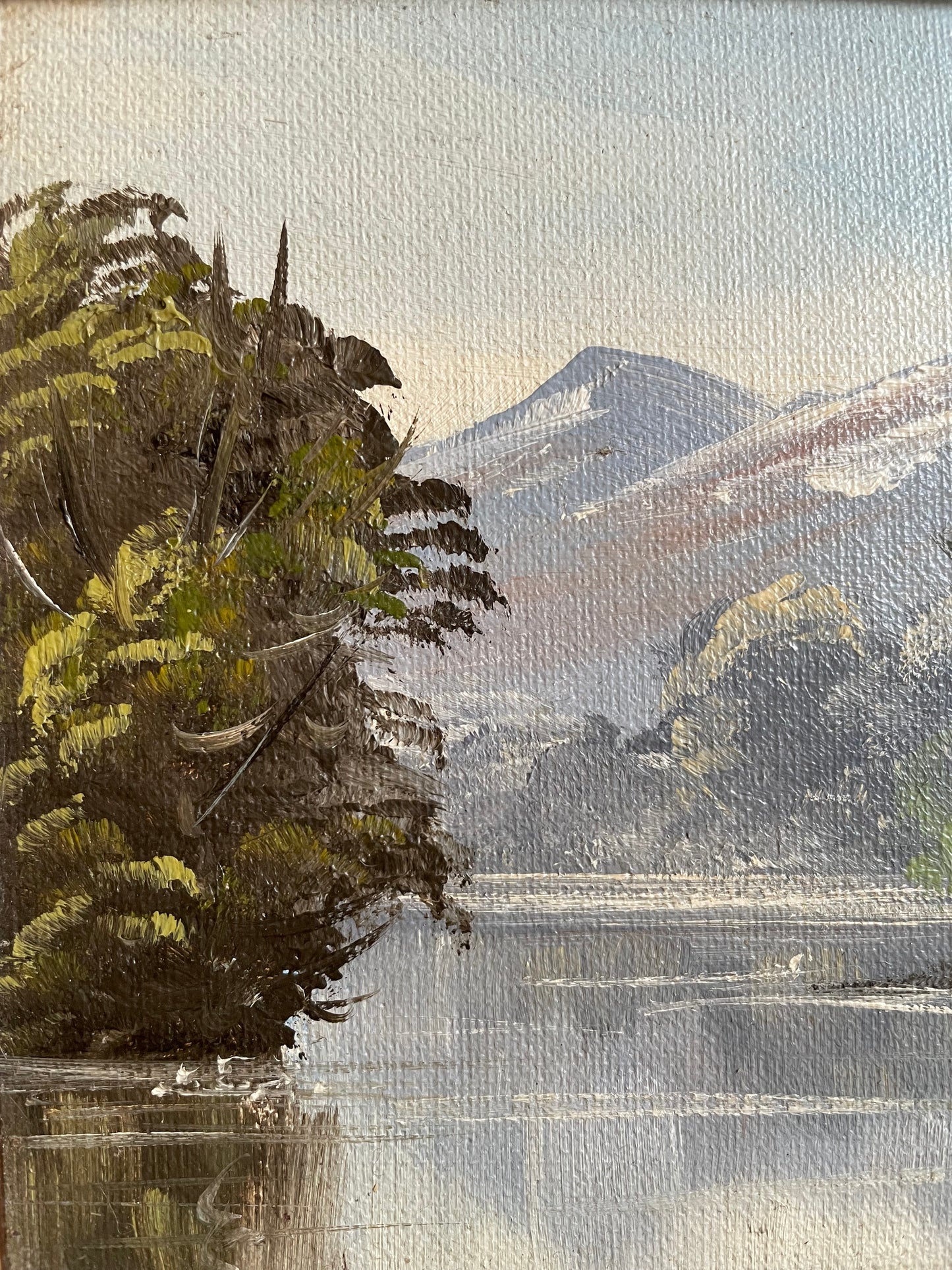 Original signed oil painting of Lake Moeraki in Haast, New Zealand