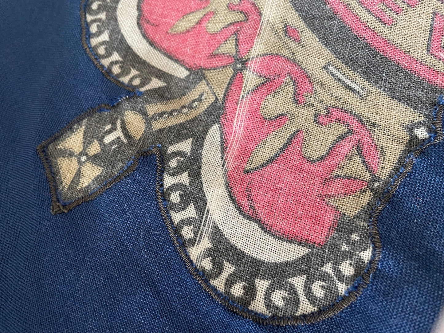 NZ post office flag - large wool and cotton stitched vintage New Zealand post flag