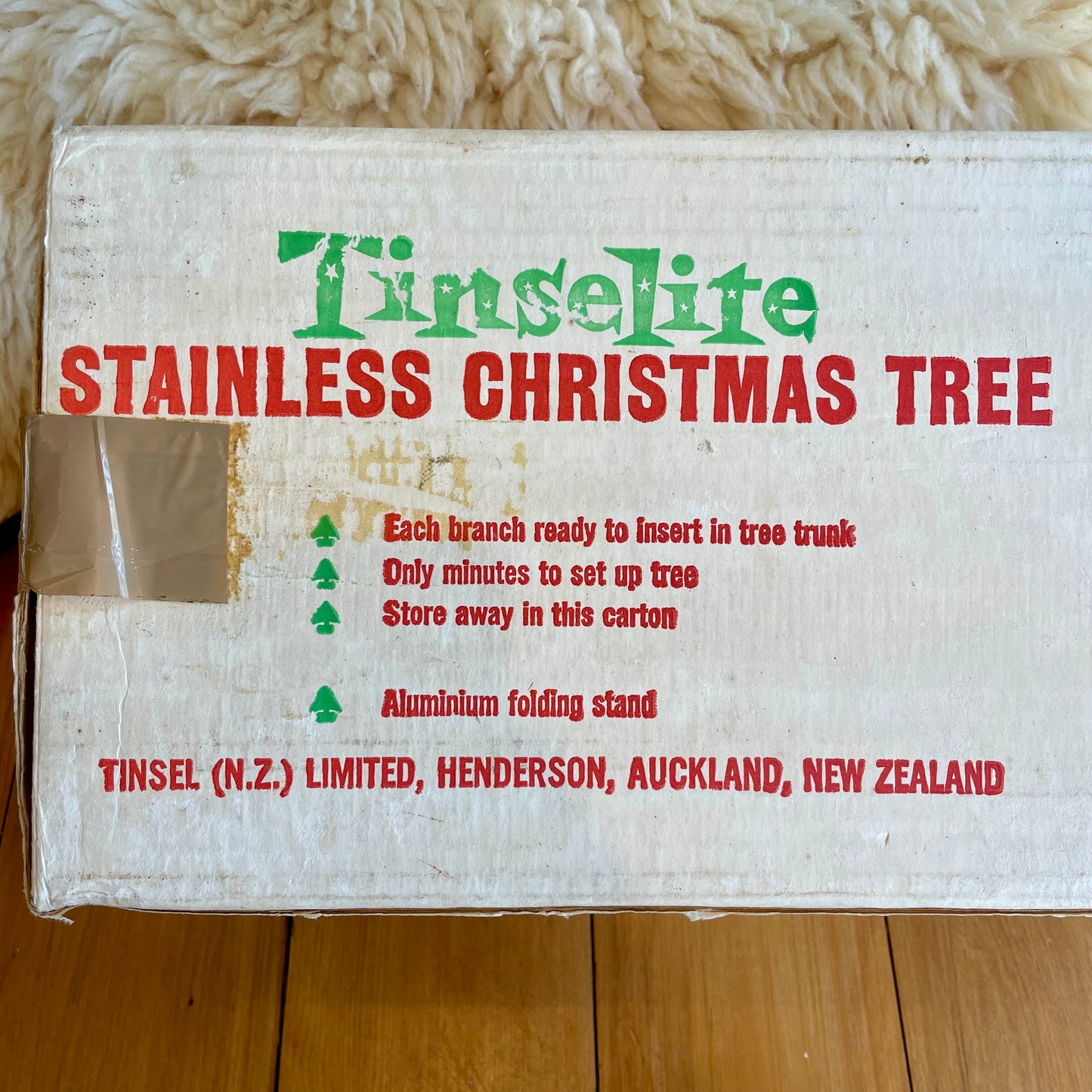 Cinderella Tree - vintage blue and silver aluminum Christmas tree / midcentury modern Xmas tree