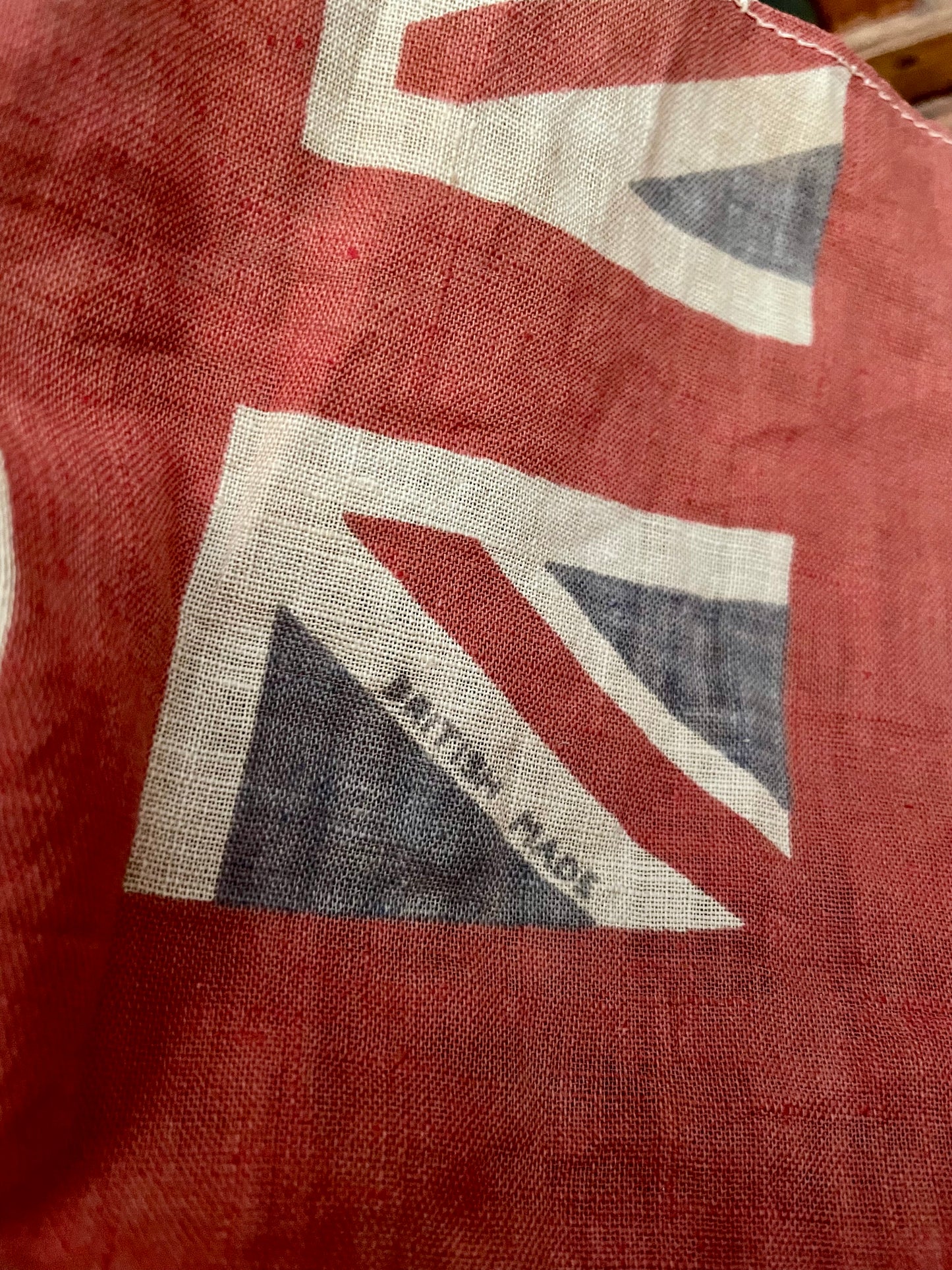 Small antique cotton Australian Red Ensign Flag - vintage parade flag