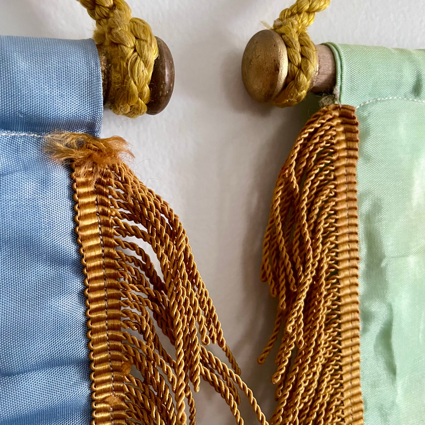 Antique Masonic banners of the 12 Tribes of Israel - Royal Arch Free Mason / Oddfellows / IOOF silk hand painted hanging