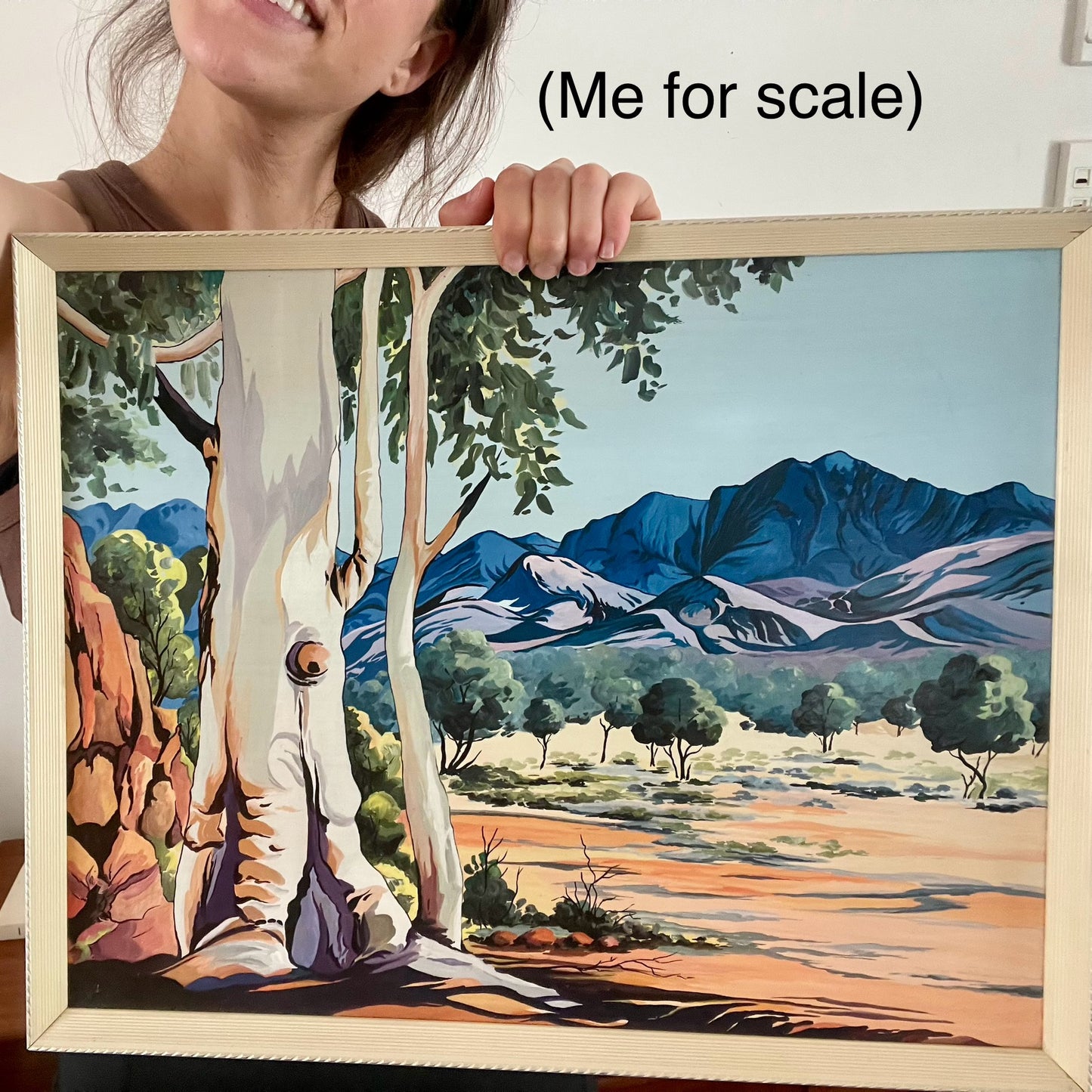 1974 Study of painting by Australia aboriginal artist Albert Namatjira