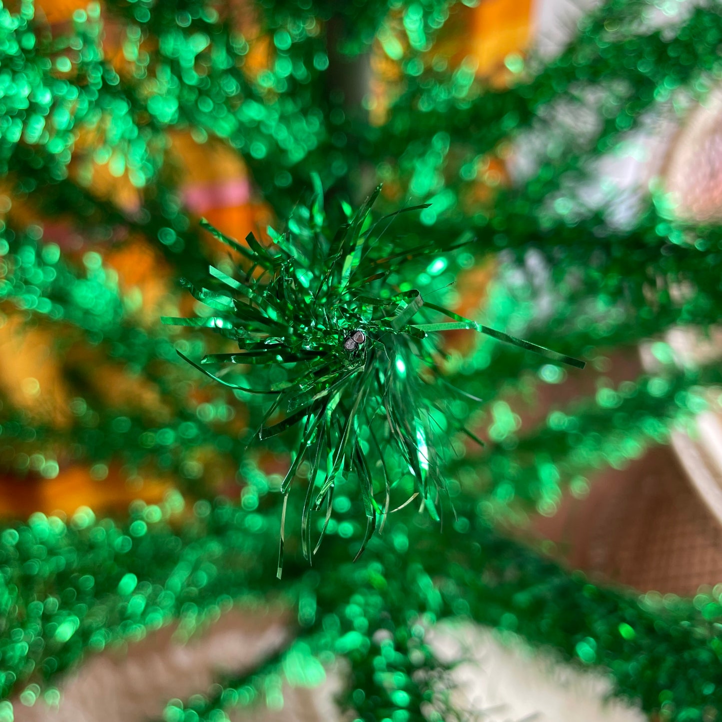 Candy Apple - 6 foot Shiny green vintage Christmas tree - midcentury modern aluminum Xmas tree