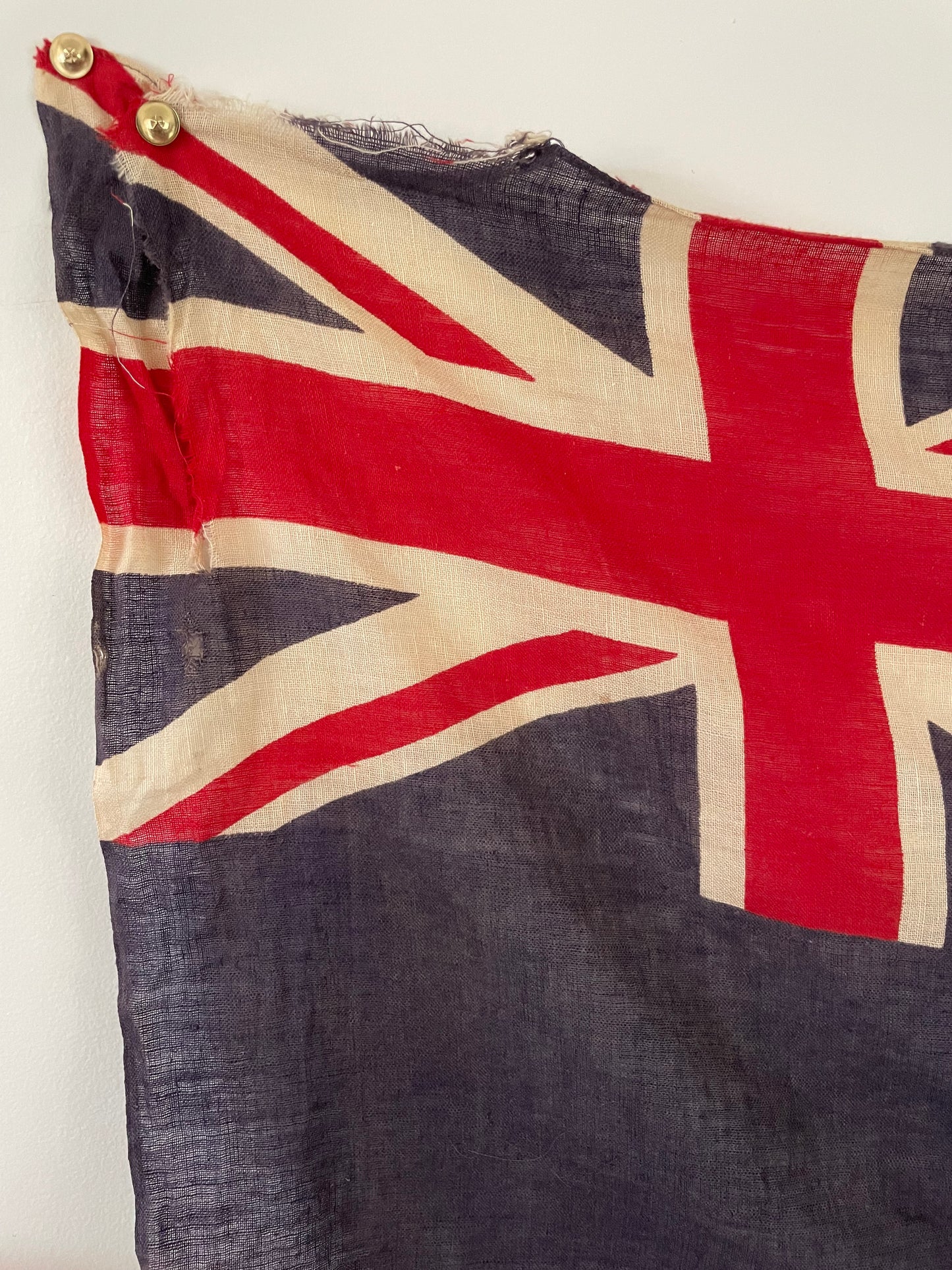 Antique printed cotton flag of New Zealand - small flag of Aotearoa NZ