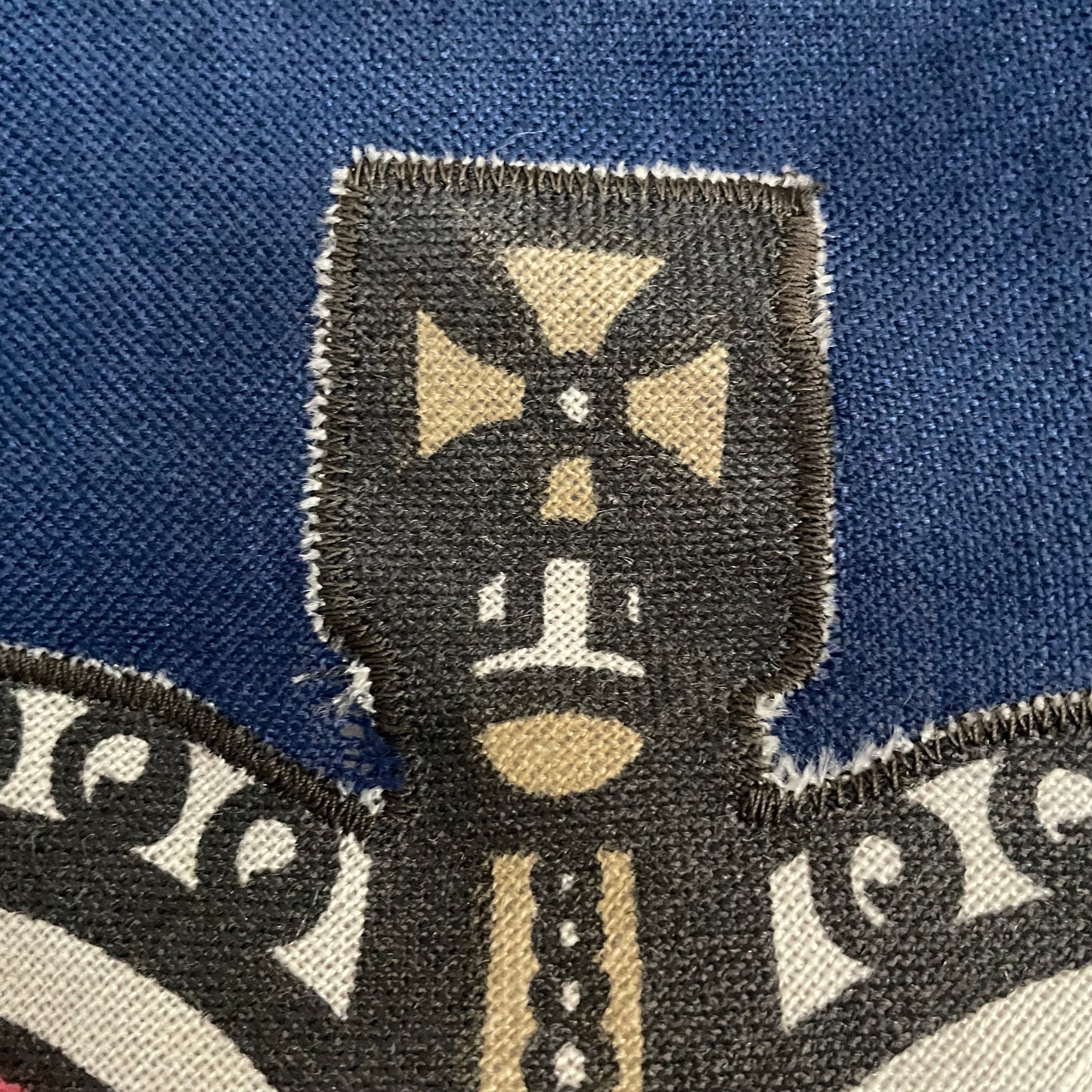 NZ post office flag - large wool and cotton stitched vintage New Zealand post flag