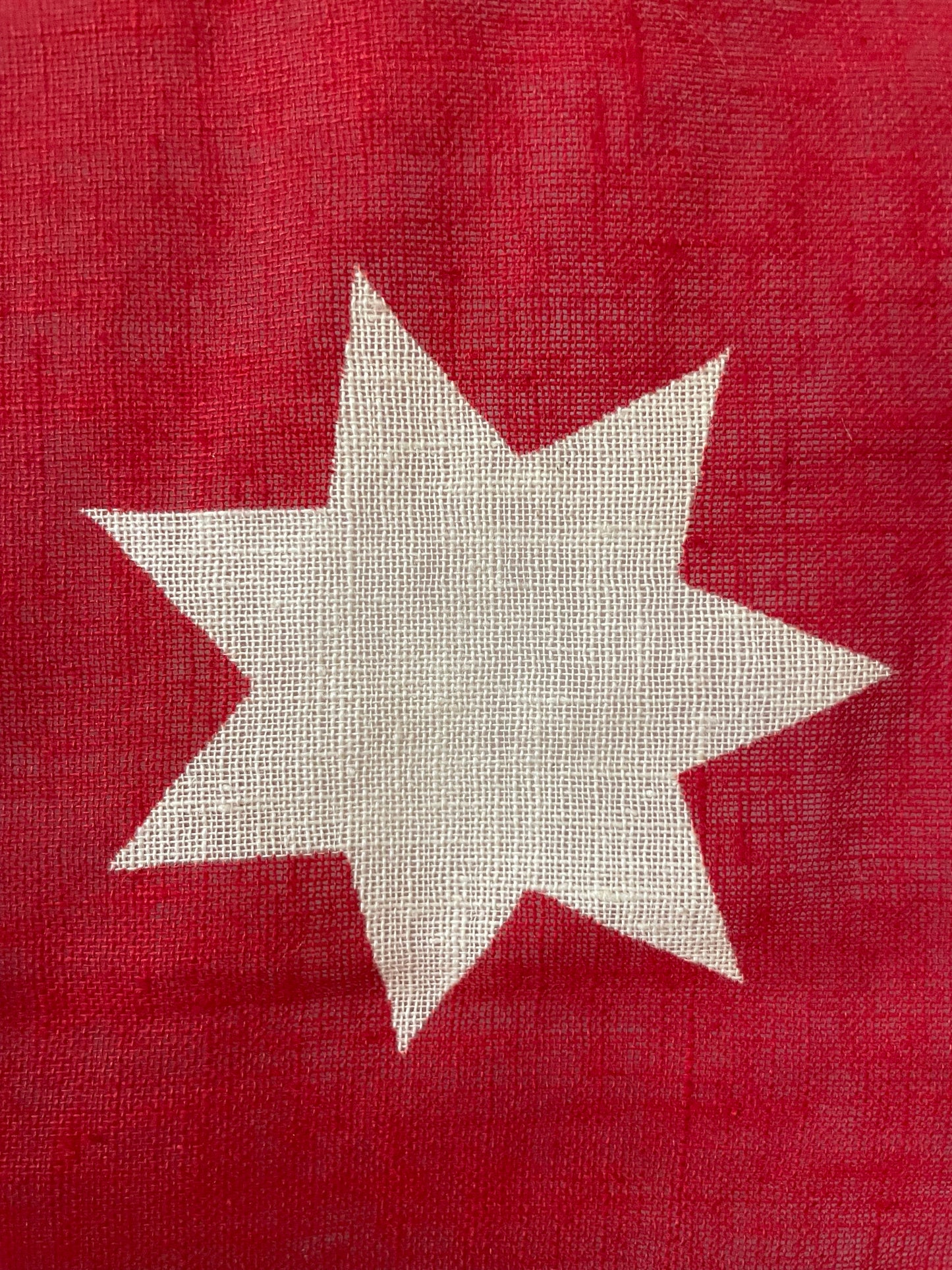 Antique Australian Red Ensign Flag - vintage cotton parade flag on pole