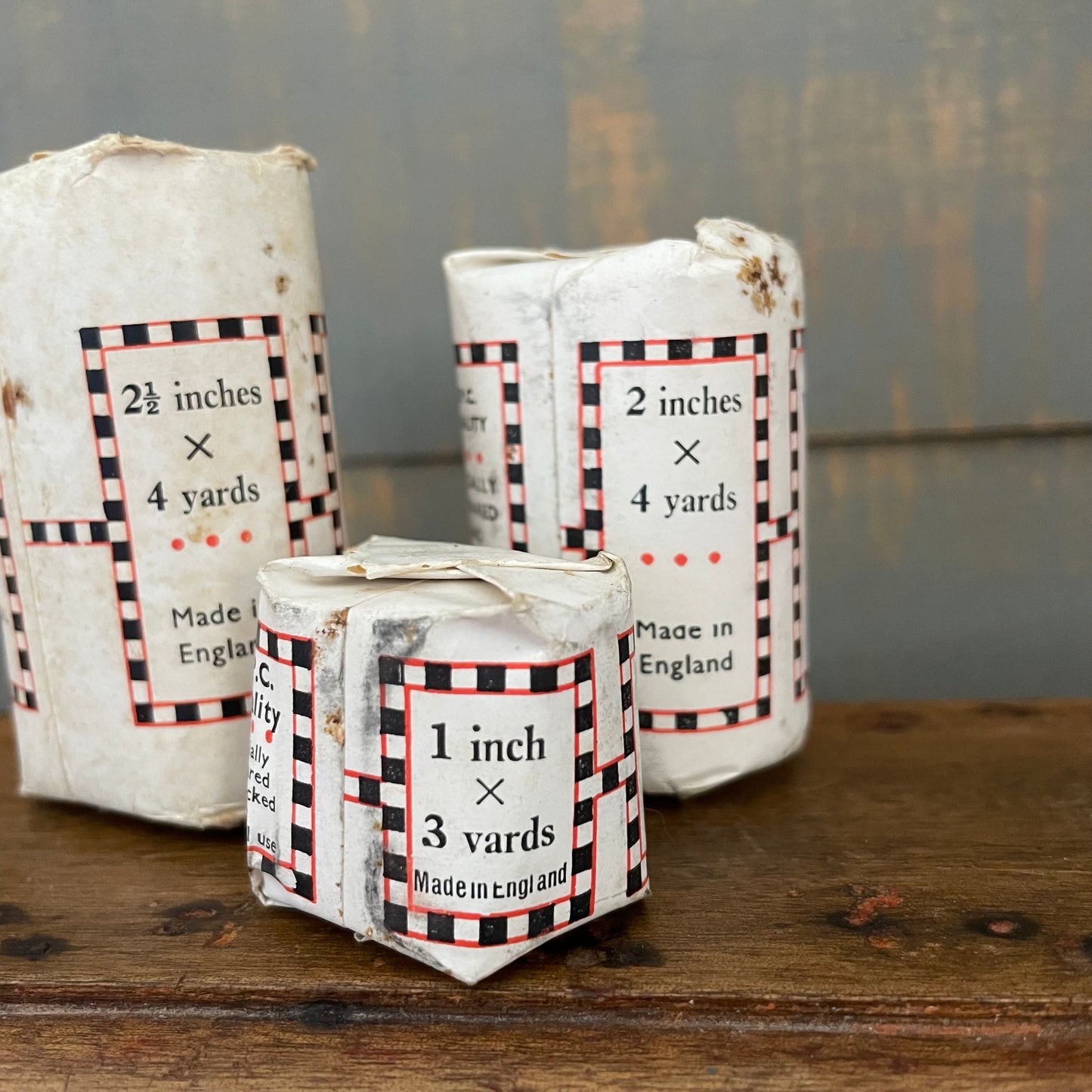 WWII unopened bandages from New Zealand - Cuxson Gerrard and co ltd