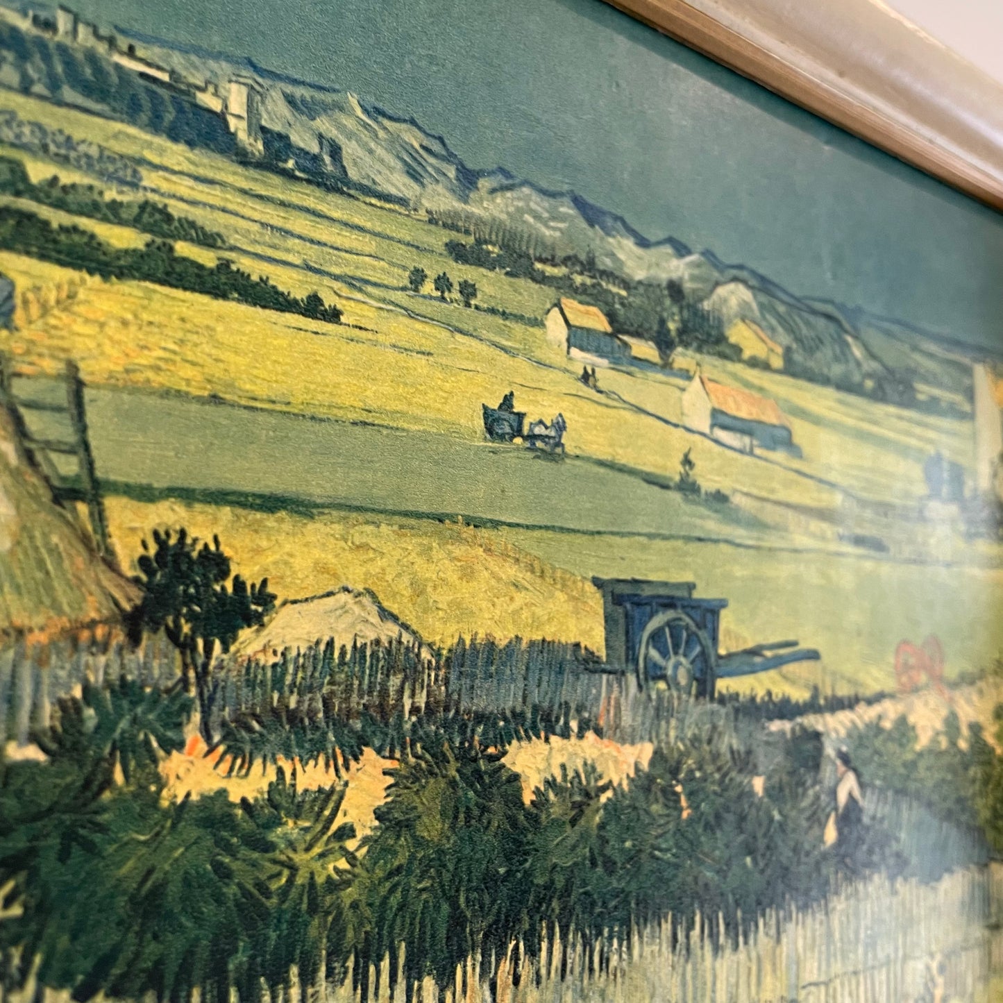 Vintage print from Arles France of The Harvest by Vincent Van Gogh